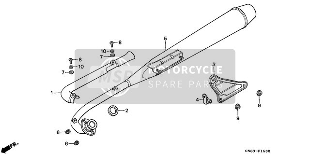 Honda C90 1996 Exhaust Muffler for a 1996 Honda C90